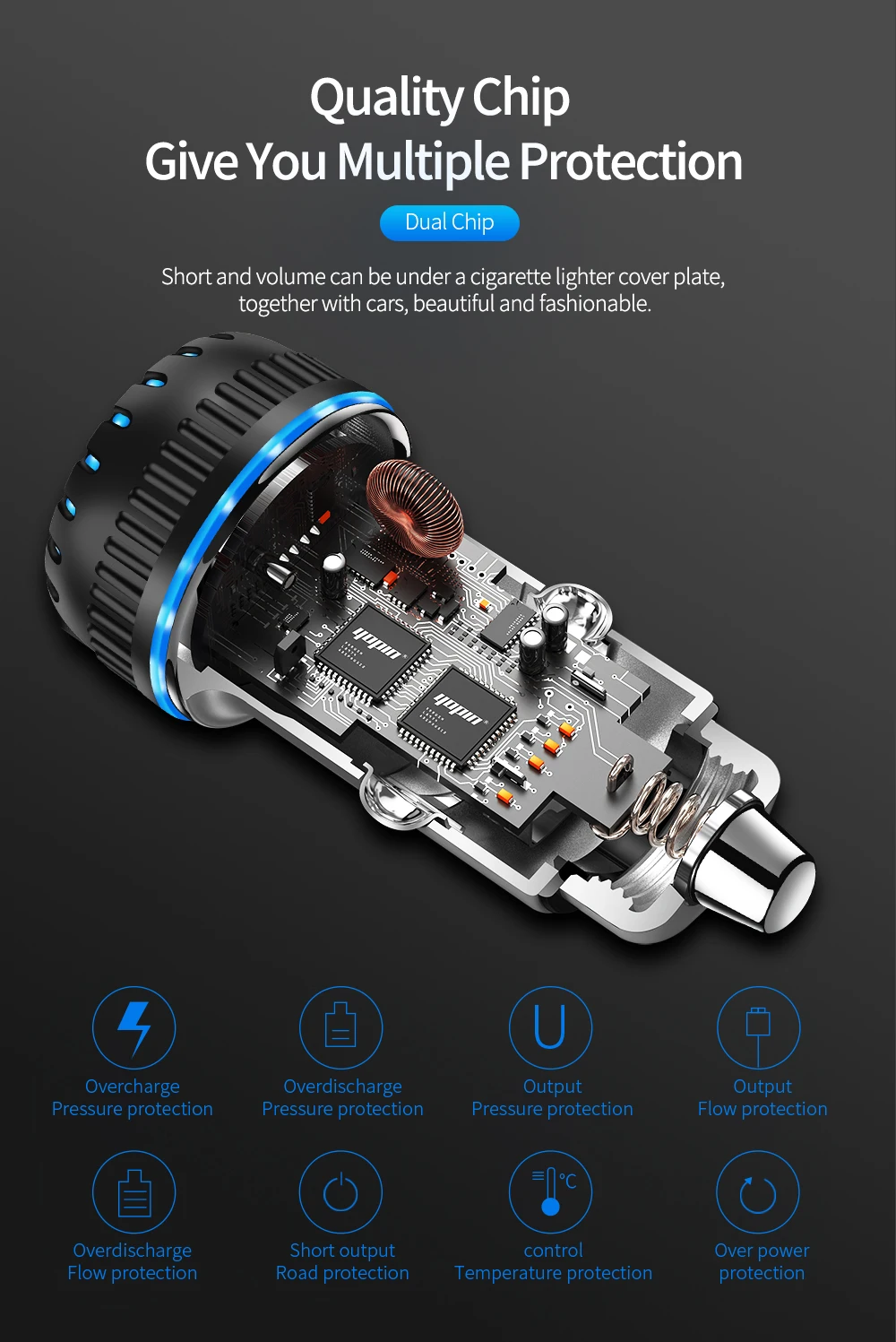 Автомобильное зарядное устройство Udyr 3,1 A с двумя usb-портами для iPhone X 11, samsung, huawei, Xiaomi, автомобильное зарядное устройство, быстрый светодиодный, быстрая зарядка 3,0, зарядное устройство для мобильного телефона