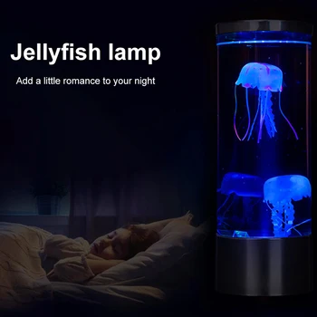 

USB Powered Electric Jellyfish Lamp Multi Color Lights Mini Romantic Night Light Gifts Home Office Room Decor Lamp For Kids