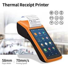 

New Android 6.0 POS Thermal Receipt Printer with 5'' Touch Screen 5MP Camera Support 3G WIFI BT 70mm/s 58mm 1GB RAM+8GB