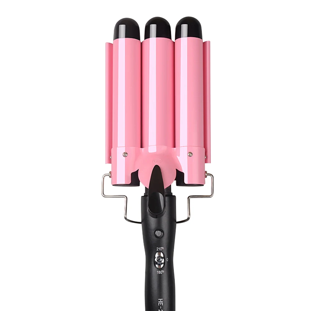 

3 Barrels Big Wave Hair Curling Iron Automatic Perm Splint Ceramic Hair Curler Hair Waver Curlers Rollers Styling Tools ET-76