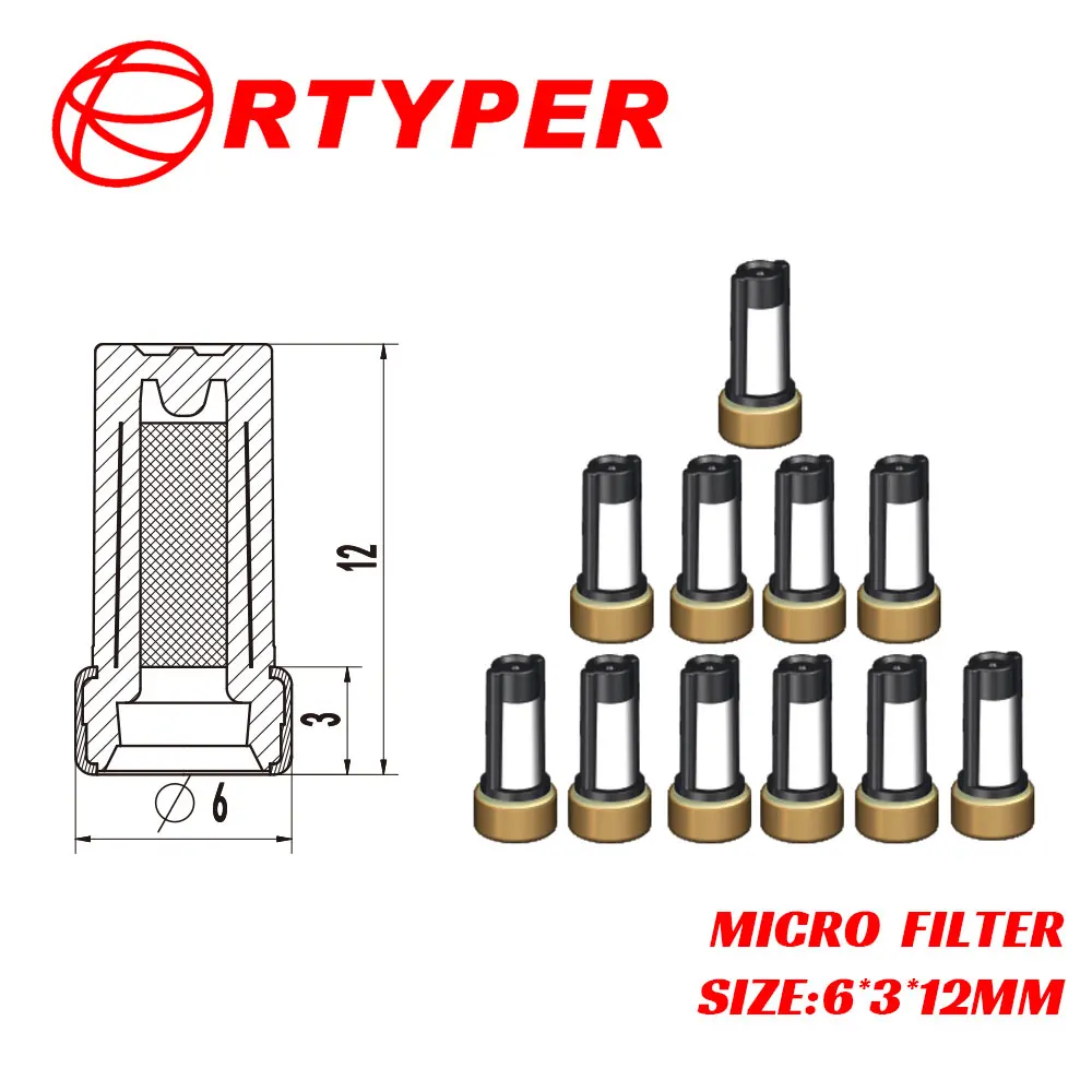 

50 PCS Fuel Injector Universal Micro Filter 11001 For FORD FESTIVA 1.3L L4 Mazda B2300