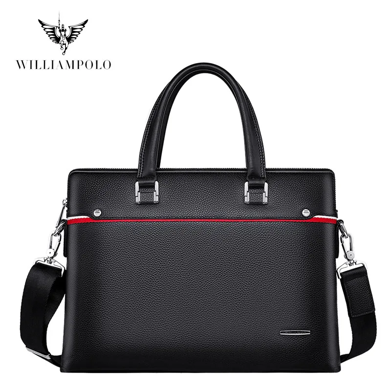 Briefcase Men Genuine Leather Men Bag Fit 13'' Laptop Business Handbag Luxury Bag Leather Natural Briefcase PL203069