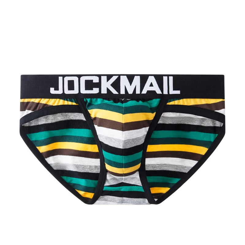 men's underwear styles JOCKMAIL Men Briefs Underwear Sexy Breathable Rainbow stripes Underpants Comfortable Underwear Shorts Cueca Gay Male Panties Hot best men's underwear for ball support