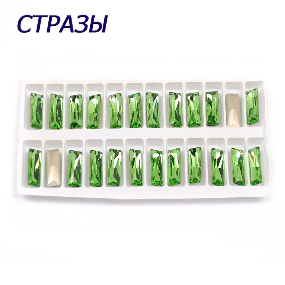 

CTPA3bI Peridot Sew On Crystal Glass Rhinestones Diamante Jewels With Silver Gold Claw Sewing Stone Beads Crafts DIY Clothes