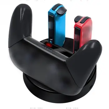 

5 In 1 Portable With LED Indicator Game Controller Black Charging Dock Joystick Home Console Dual USB Station For Switch JOY-CON