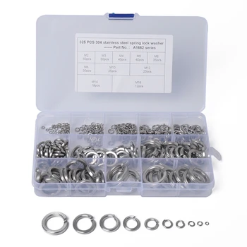 

325Pcs spring washer M2-16M round stainless steel spring washer