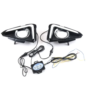 

Yellow Turn Signal Function 12V Car DRL Lamp LED Daytime Running Light Daylight For Toyota RAV4 RAV 4 2016 2017 2018