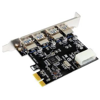 

4 Ports Accessories Super Fast For Desktop Hub Adapter Controller Internal Converter Add On Expansion Card PCI E To USB 3.0
