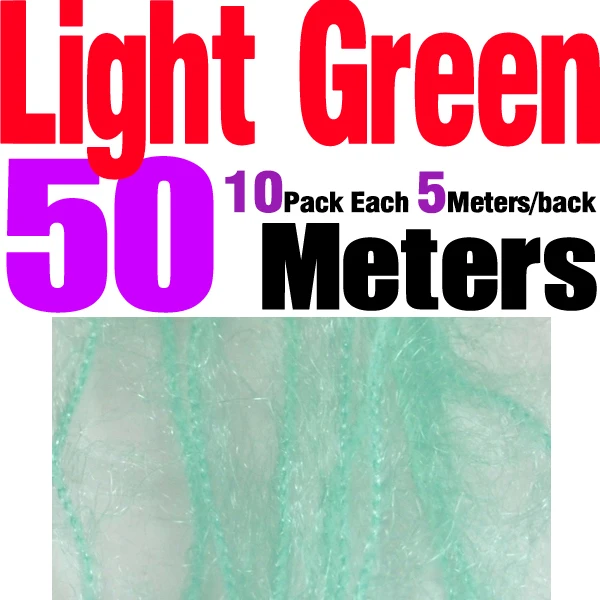 50 Meter Light Green MNFT 50 м мухобойка нейлоновая волоконная тканевая линия для Nymph взрослого тела для создания цвета для ловли нахлыстом материал разные цвета - Цвет: 50 Meter Light Green
