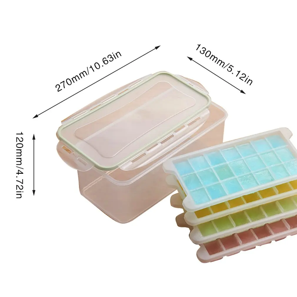 84/144 сетка форма для кубиков льда с крышкой домашний холодильник контейнеры для домашнего хранения кубиков льда поднос для кубиков льда Прямая поставка