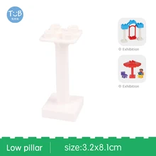  Blocks Amusement Park Accessory Slide Ladder Swing Seesaw Carousel Big Large-particle City Building Children's Gift Bricks Toy 