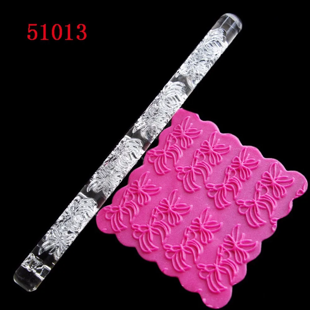 6 FIOLTY 14 Styles Rolling Pin Designed Fondant Cake Impression Rolling Pin Pastry Roller Embossing Baking Tools Fondant Tools