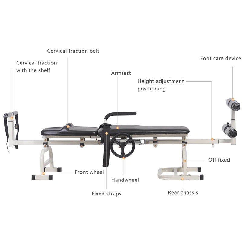New Therapy Massage Bed Table Cervical Lumbar Traction Body Stretch Spine Ankle Vertebra Fatigue Minor Injurie|traction bed|body stretchcervical