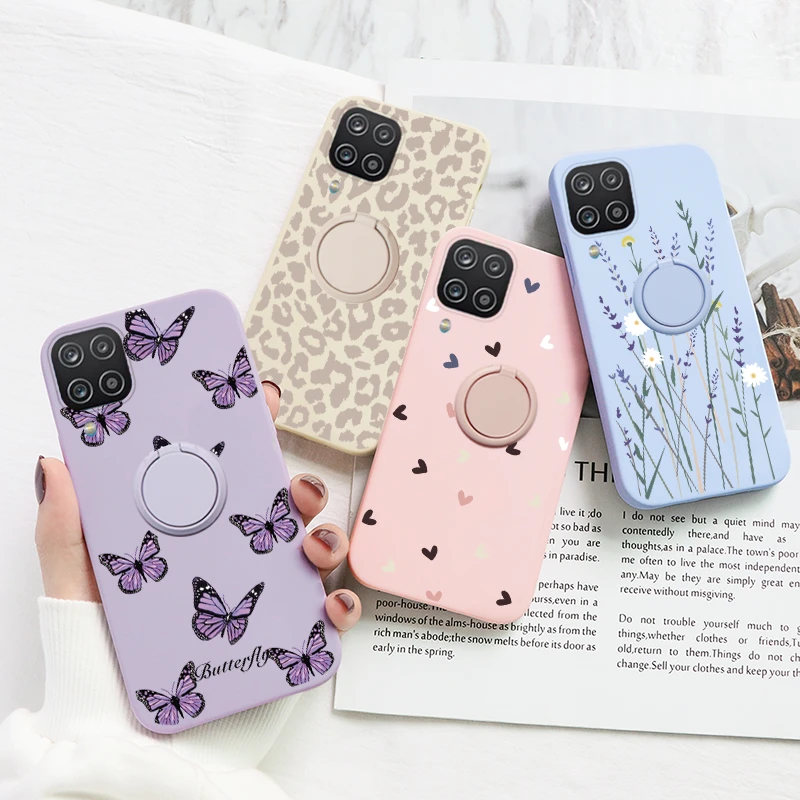 samsung silicone cover Dành Cho Samsung Galaxy Samsung Galaxy A12 12 Ốp Lưng Hoa Vòng Nam Châm Giá Đỡ Ốp Điện Thoại Dành Cho Samsung A12 GalaxyA12 Lưng ốp Lưng silicone cover with s pen