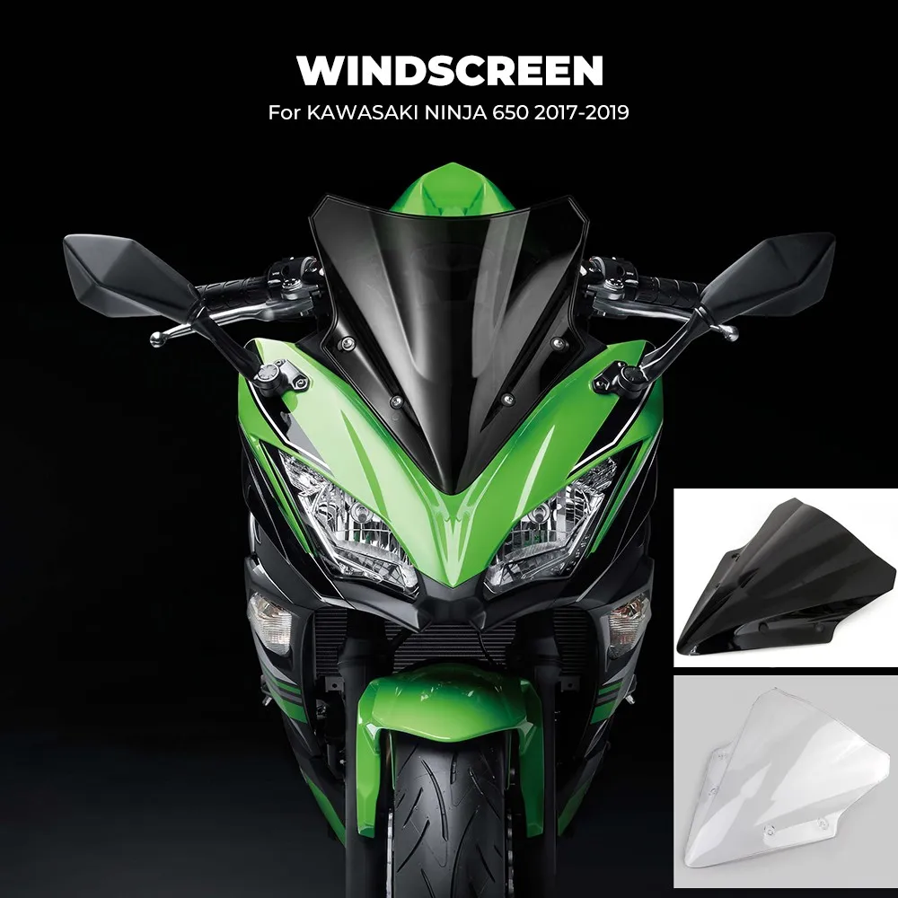 Для Kawasaki Ninja 650 Обтекатели ветрового стекла ER6F Ninja650 аксессуары для мотоциклов черный прозрачный