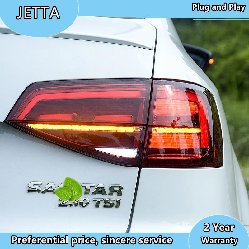 Тюнинга задних фонарей для VW Jetta MK7 задних сигнальных огней, светодиодный DRL Противотуманные фары с ангельскими глазками задние стояночные огни