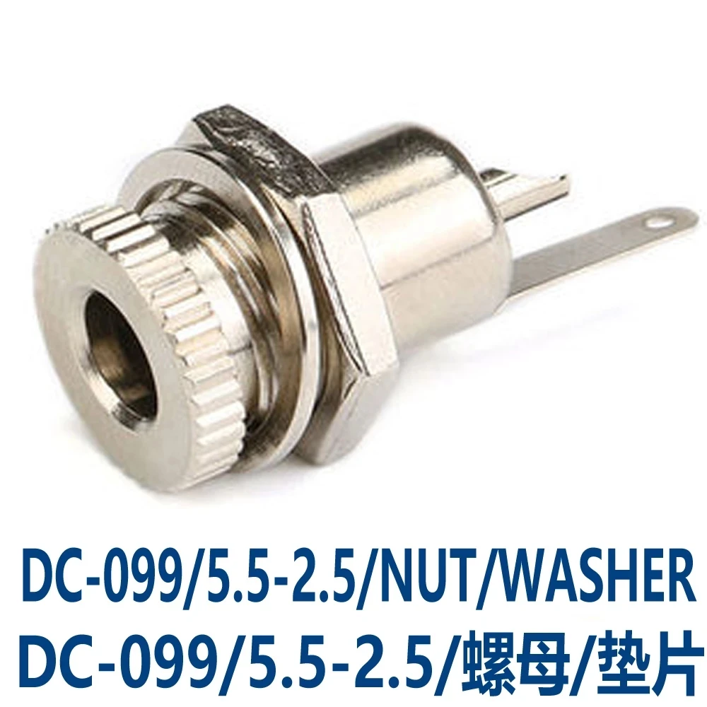 Male Plugs DC Power Socket Female Jack Screw Nut Panel Mount Connector 10PCS 5.5 x2.1mm power plug socket