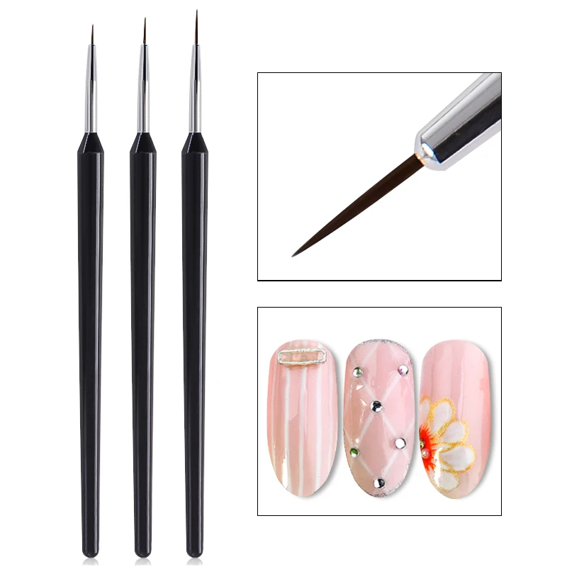 J71488 RBAN NAIL, 7 шт., кисти для рисования ногтей, инструменты для фототерапии, профессиональный маникюр, УФ-гель, деревянная ручка, кисть - Цвет: J71488