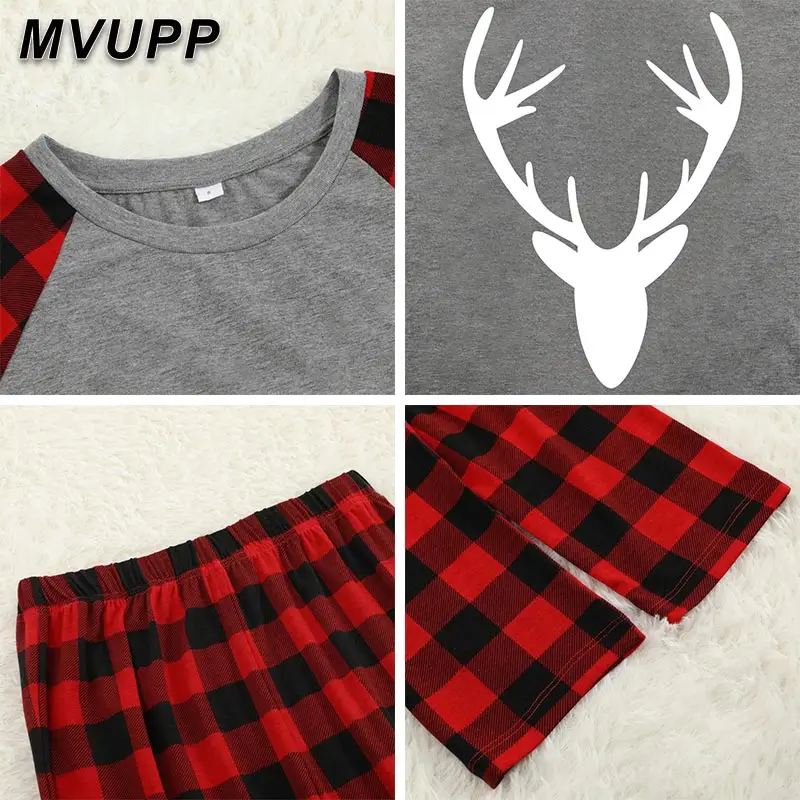 MVUPP 2019Tops christmas pajamas matching clothes for dad mom me family christmas pajamas father mother baby girl boy sweatshirt