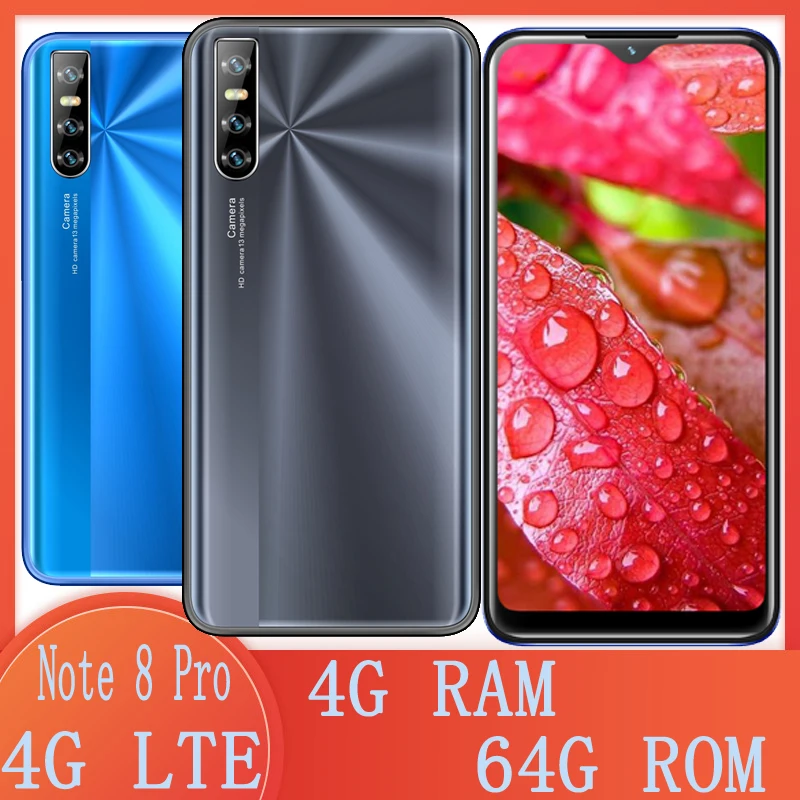 Смартфон Note8 pro 4G LTE 4 + 64 ГБ 13 МП HD face ID|Смартфоны| |