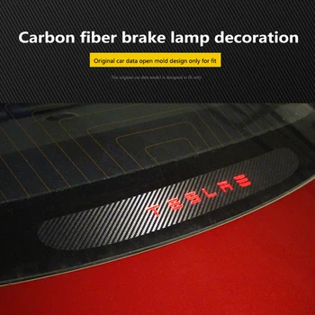 

Car Brake Lights Sticker Aecoration For Tesla Model 3 Accessories Carbon fiber Glue style Model3 Tesla Model S X Model Y Three