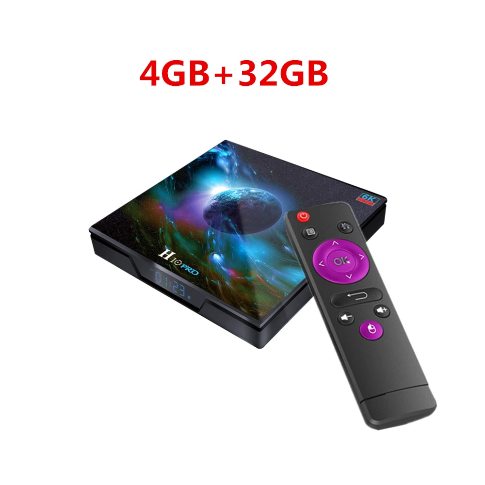 H10 pro Smart tv Box Allwinner H603 Android 9,0 tv Box 4GB DDR3 64GB 2,4G 5G WiFi 6K медиаплеер телеприставка - Цвет: 4GB32GB