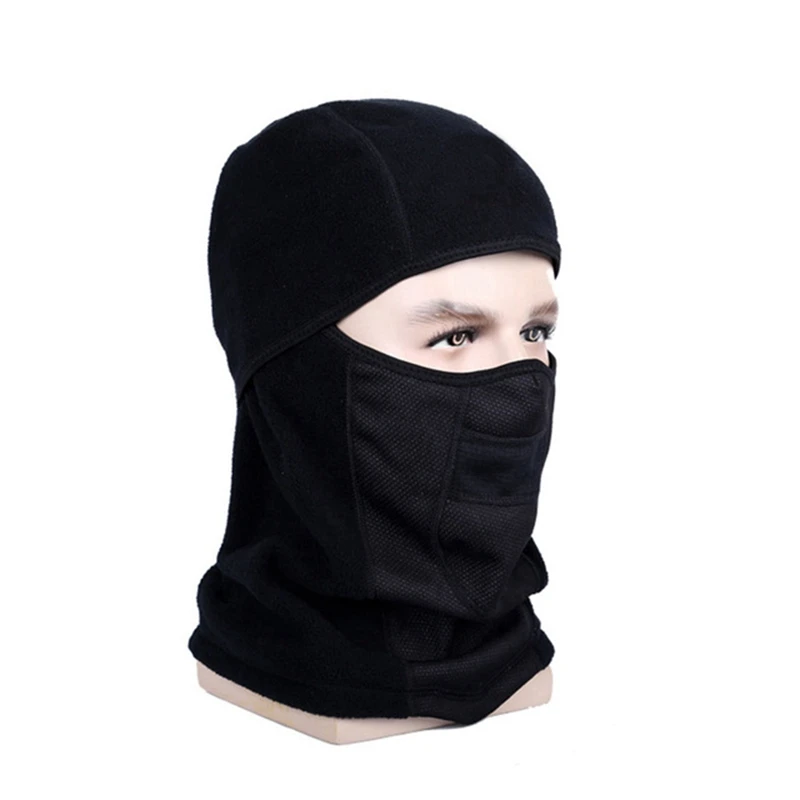 

Winter Warm Fleece Motorcycle Face Mask Anti-dust Waterproof Windproof Full Face Cover Hat Neck Helmet Ski Mask