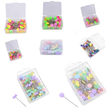 

6/50/80/100Pcs/Pack Patchwork Needle Craft Flower Button Head Pins Embroidery Pins For DIY Quilting Tool Sewing Accessories