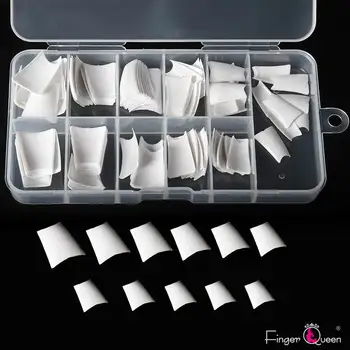 

Professional French Unique Curve Fake Nails Tips 100Pcs+box Acrylic Artificial Full Cover False Nail White/Clear FQ-931
