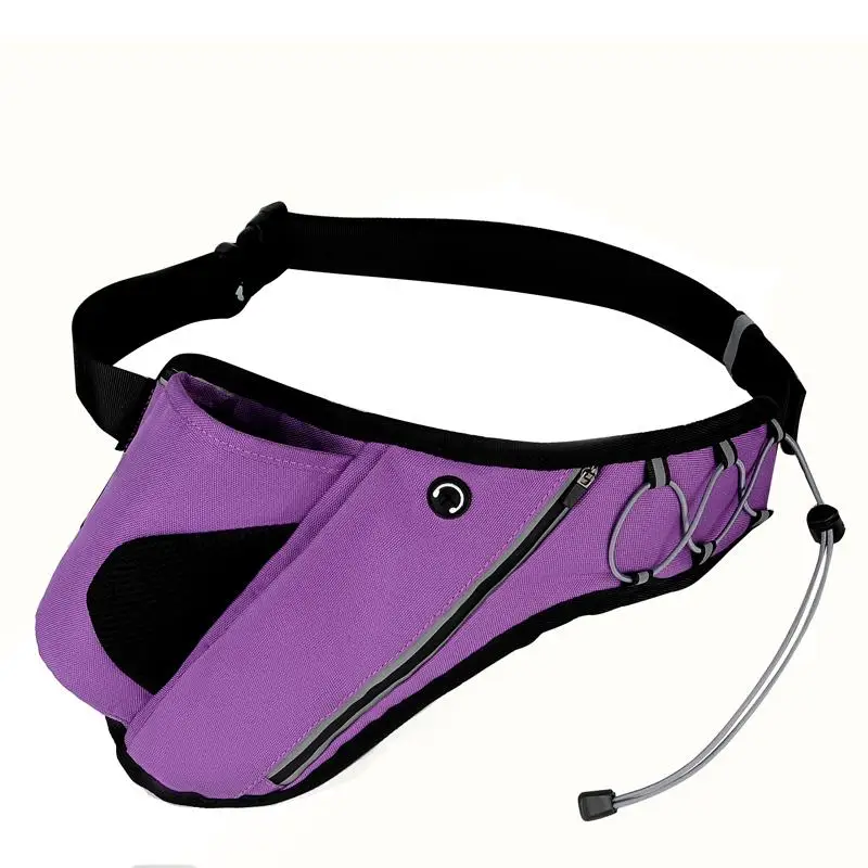 Спортивная сумка для бега, поясная сумка, карман для мужчин, мужская сумка через плечо, прочная, однотонная, Paquete De La Cintura Hombres, поясная сумка - Цвет: Purple