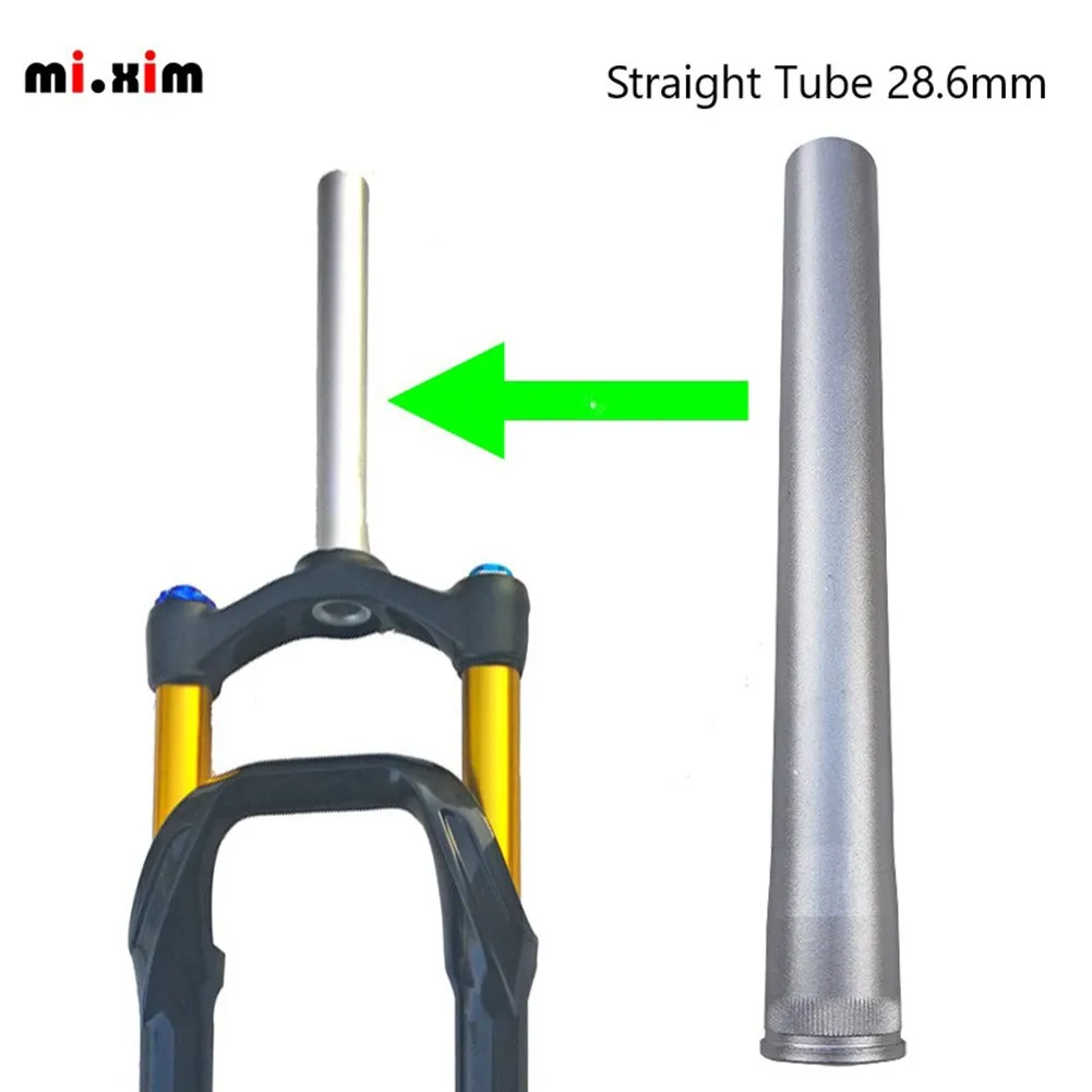 Mountain Bike Front Fork Extension Bicycle Head Tube 28.6x244mm Replacement Tools Straight Aluminum Alloy Cycling Accessory | Спорт и