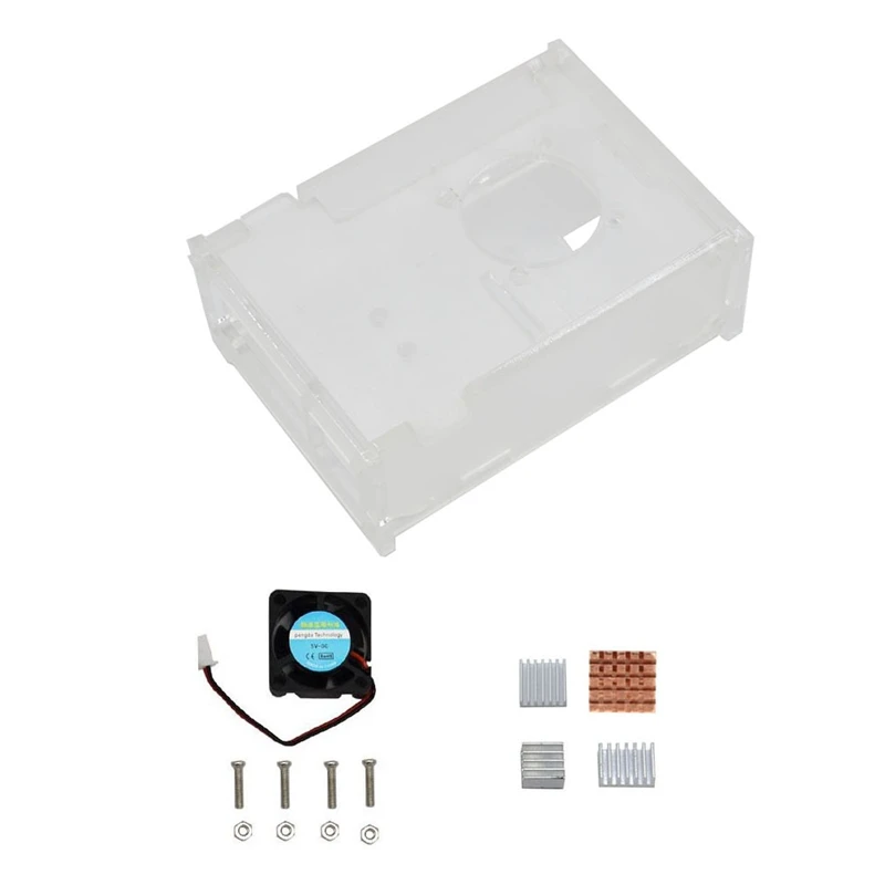 3,5 дюймов акриловый чехол для Raspberry Pi 4 Raspberry Pi 4 Модель B акриловый чехол распределительная коробка с процессором охлаждающий вентилятор Rad