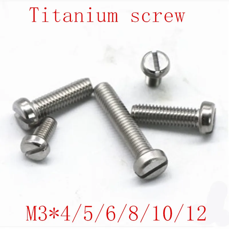 20 штук DIN84 titanium винт M3* 3/4/5/6/8/10 titanium для сырной головки шлицевая отвертка