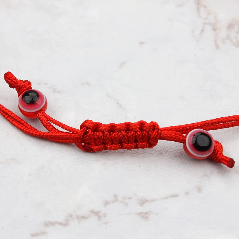 Red String Evil Eye Hamsa hand Charm Bracelets for Women Men Bring You Lucky Peaceful Religious Handbraided Red Rope Bracelets - Image 2