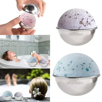 

8pcs Stainless Steel Bath Bomb Mold Sturdy Bath Salt Bomb Mold for Crafting