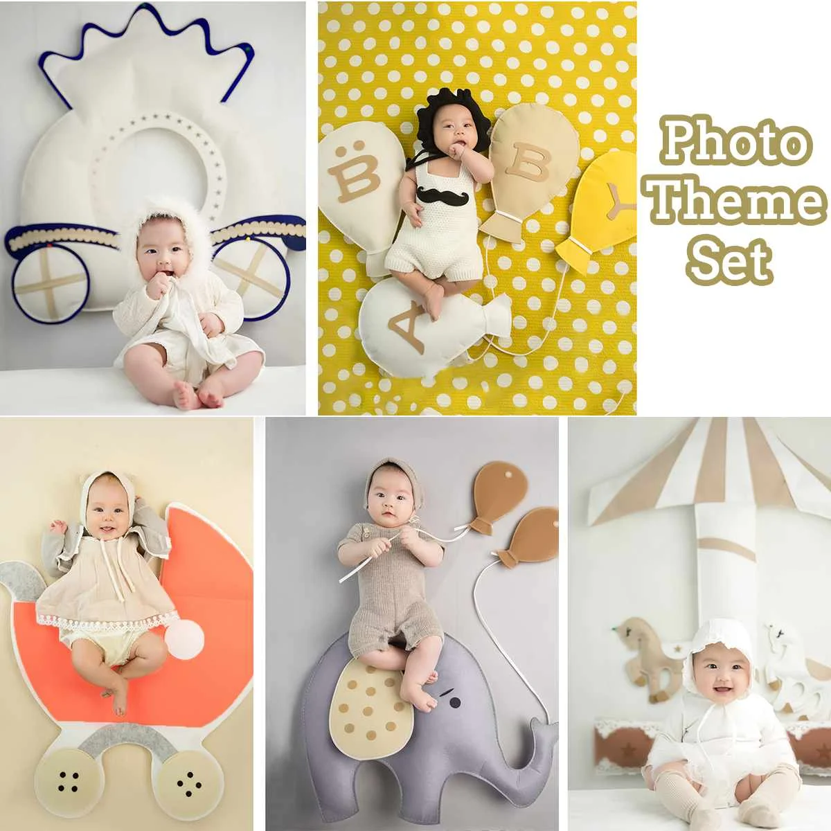 

Baby Photography Clothing 3-12 Month Baby Variety Creative Theme Costume Studio Photo Props Clothes+Props New