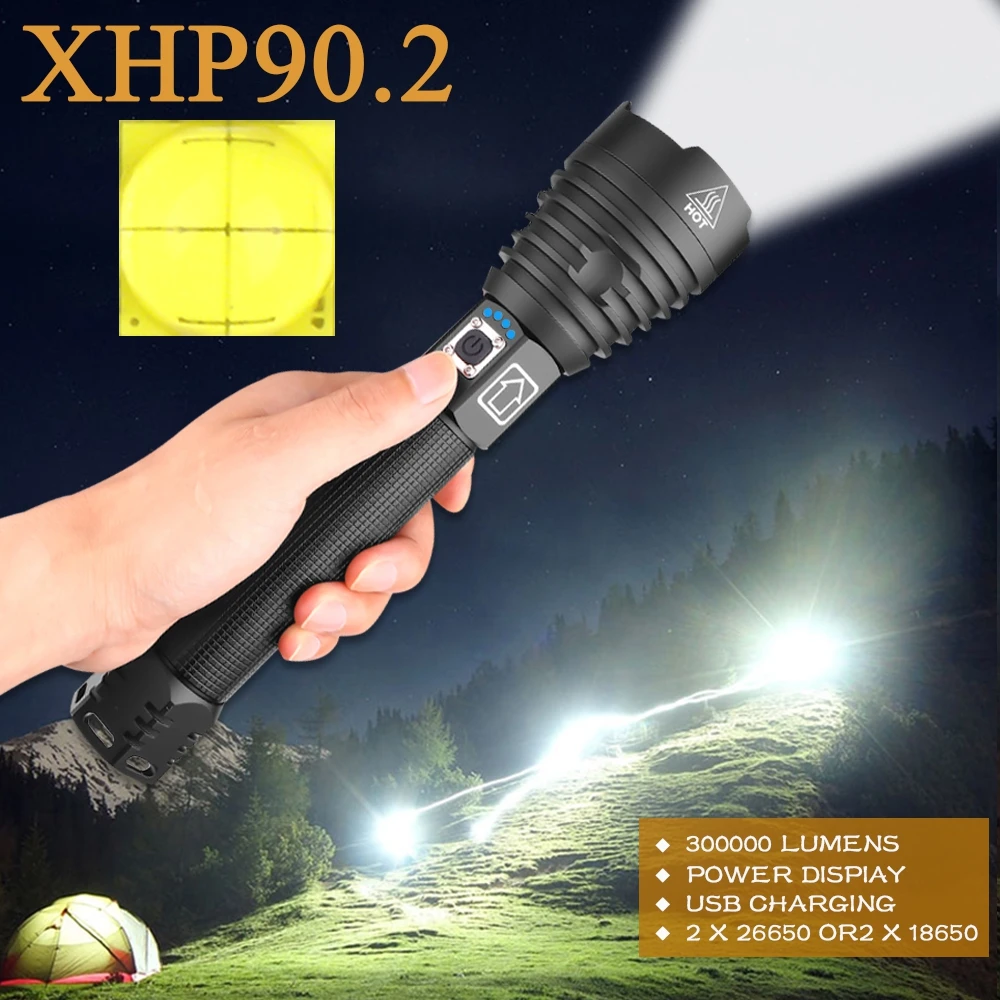 

XHP90 tactical flashlight 26650 XHP70.2 torch usb Rechargeable hunting powerful flashlight 90.2 led lantern 18650 zoom worklamp