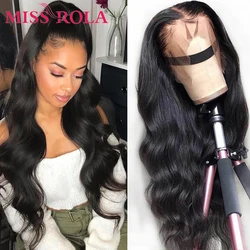 Miss Rola Lace Front Human Hair Wigs Brazilian Remy Hair 100% Human Hair Body Wave Wig 13*4 Lace Frontal Wig 16-30 Inches