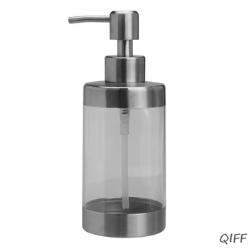 

350ml Stainless Steel Foam Soap Lotion Shampoo Dispenser Home Liquid Pump Bottle