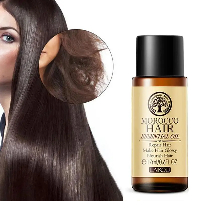 

Laikou Hair Care Moroccan Pure Argan Oil Hair Essential Oil Dry Hair Types Hair Care Keratin Repair for Woman Hair Care
