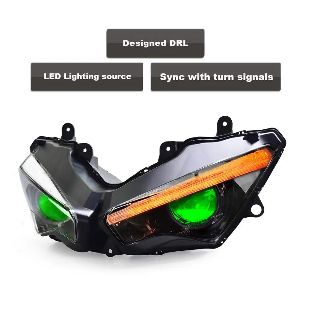 Для Kawasaki Ninja ZX10R ZX-10R полный светодиодный фар 2011- V2