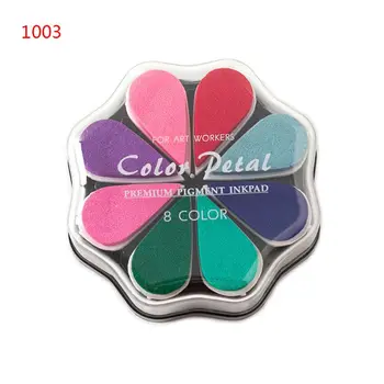 

Cute 8Colors Water Drop Petal Ink Pad Stamp DIY Finger Painting Craft Stationery