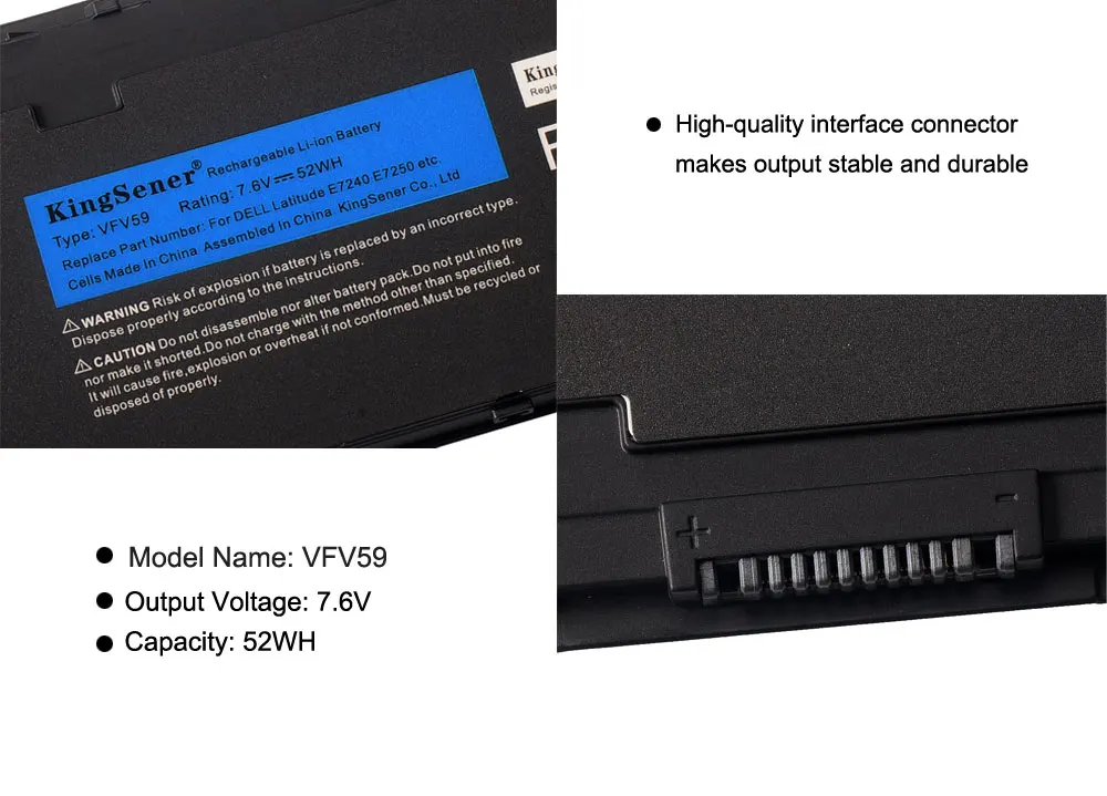 kingsener bateria do portátil para dell latitude série kwffn