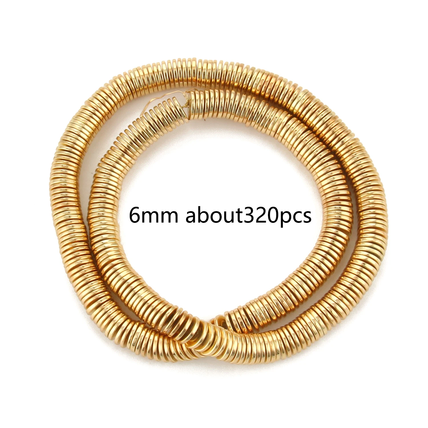 Gold Plated Hematite Gravel Spacer Beads