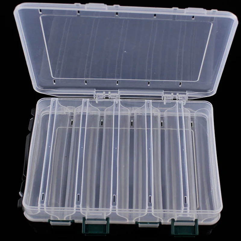 Transparent Fishing Box Double Sided Plastic Baits Lure Case Fly Fishing Tackle Storage Container Fishing Supplies Accessories