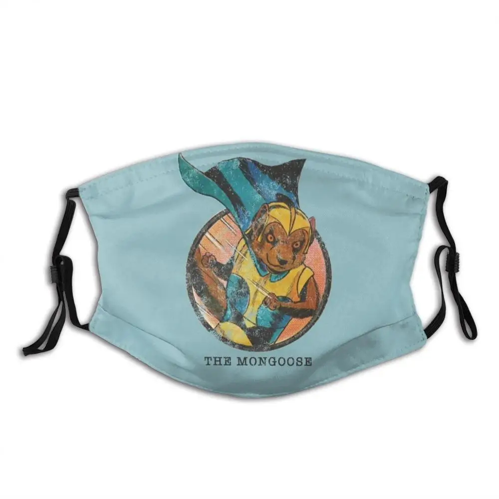 

The Mongoose Funny Cool Cloth Mask Superhero Super Hero Cute Retro Comics Comic Books Golden Age Mongoose Racing Racer Runner