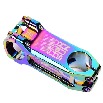 

HOT-Bicycle Stem 0 Degree 80mm CNC 31.8mm Bike Handlebar Stem Colorful Mountain Bike Riser Stem MTB Bike Rainbow Stem