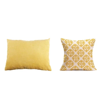 

Corn Kernels Wick Cotton Square Home Decor Throw Sofa Car Cushion Cover Pillow Case 40X40cm Yellow & Flax Square Decorative Thro