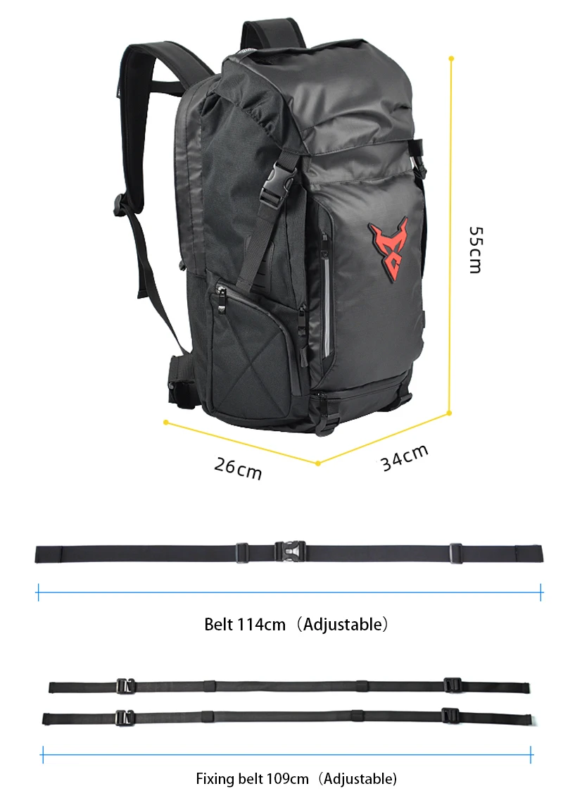 2020 Multifunction Motorcycle Backpack Motorcycle Tail Bag Motocross Helmet Bag Back Seat Bag Moto Luggage Waterproof (24)