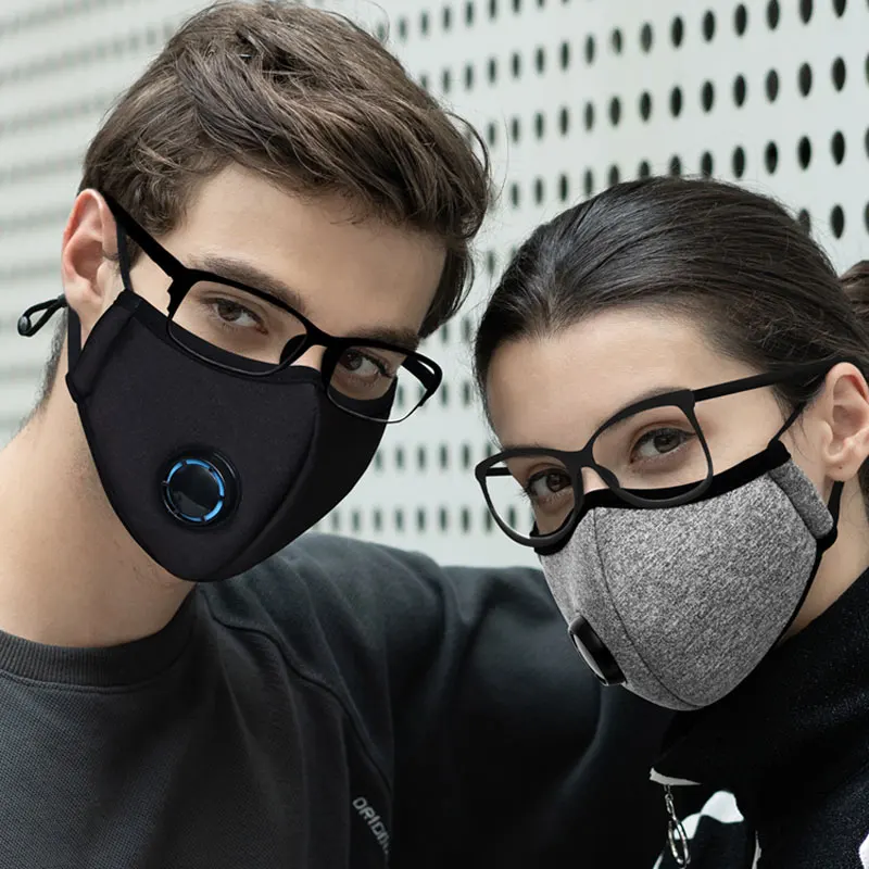 

Korean Fabric mouth face mask PM2.5 Anti Haze/Anti dust Pollution mouth mask Respirator With Carbon Filter Respirator Black Mask